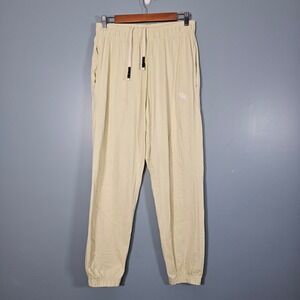 YOUNGLA Men's Light Green Pump Cover Sweatpants Joggers Embroidered Logo Medium